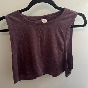 Purple workout crop top